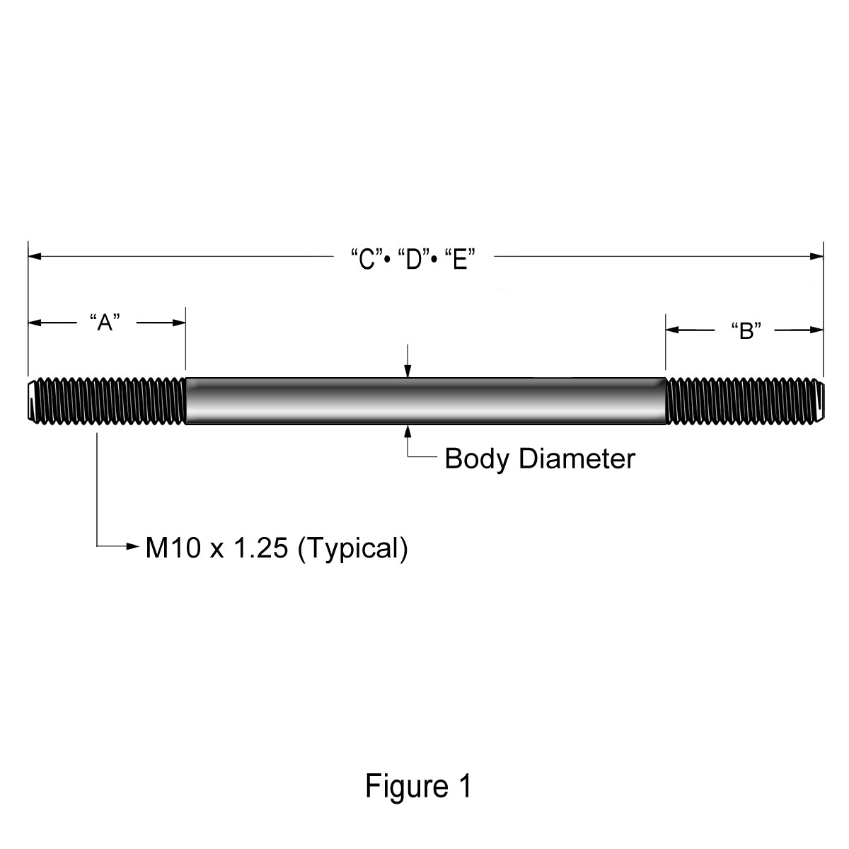 Cylinder Stud Kit, HT Steel, Honda®, Various 400's, 1996-2014