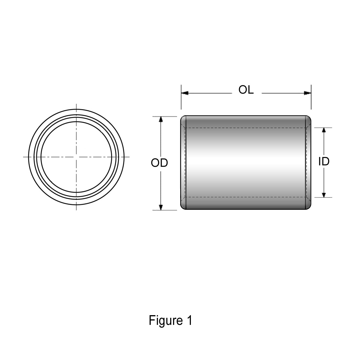 Cylinder Dowel, Steel, 0.5575" OD