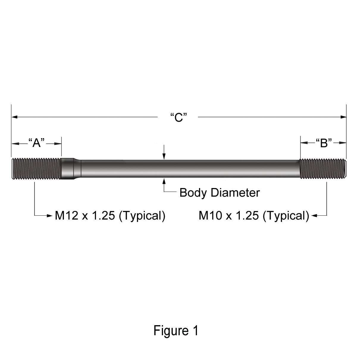 Cylinder Stud Kit, HT Steel, Std. OEM Dia., Honda®, Various 450's, 2002-2017