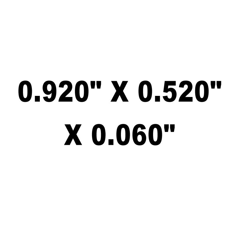 Shims, Spring / Booster, HT Steel, 0.920" X 0.520" X 0.060"