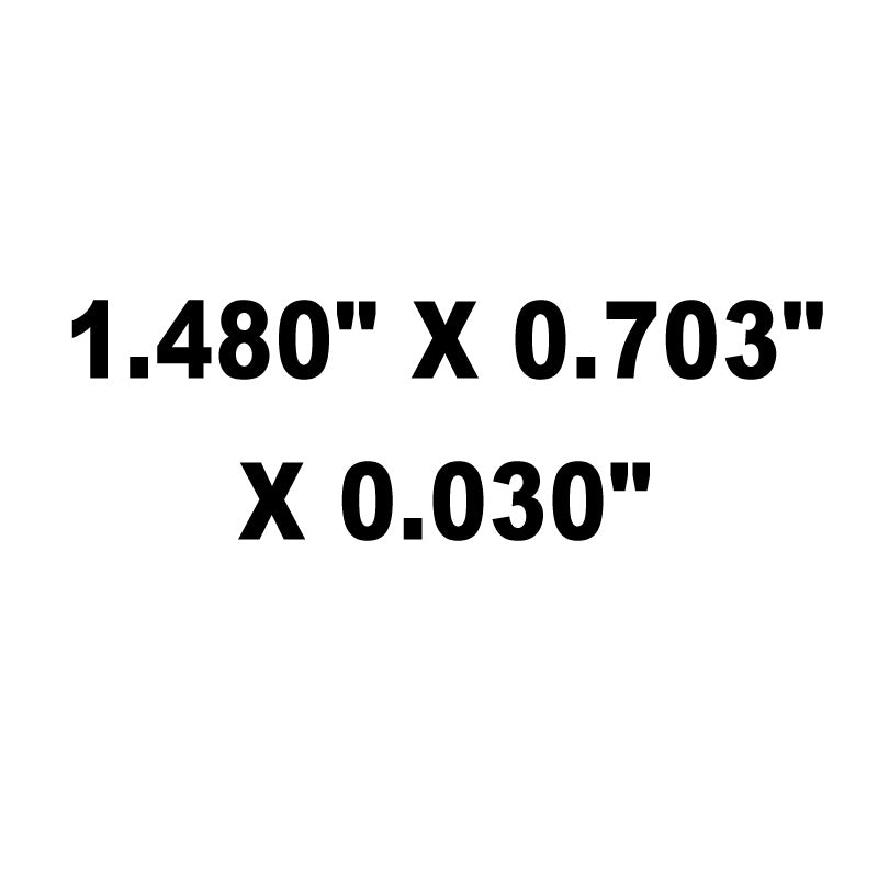 Shims, Spring / Booster, HT Steel, 1.480" X 0.703" X 0.030"