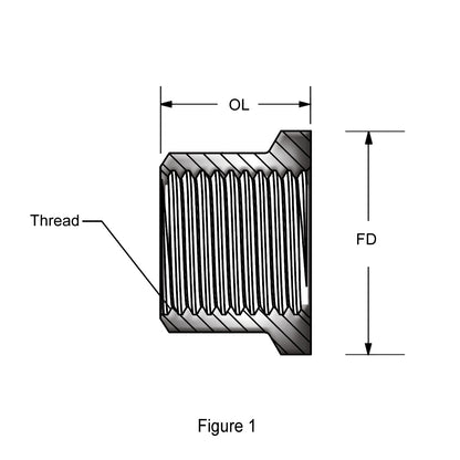 Nut (Cylinder Stud), H.T. Steel, 3/8-24 UNF Thread (Pkg. of 4)