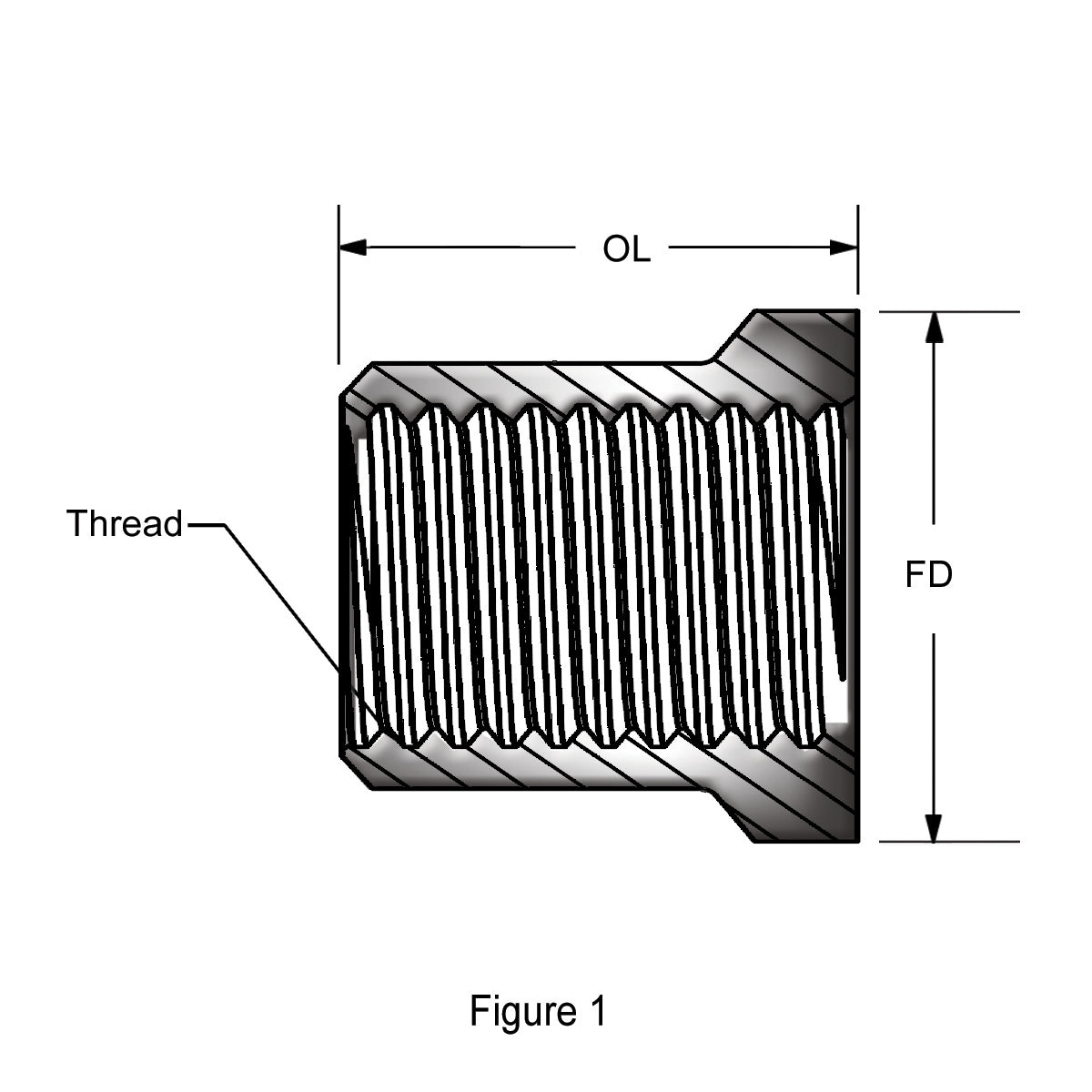 Nut (Cylinder Stud), HT Steel, M10 x 1.25 Thread Suzuki® Various Applications