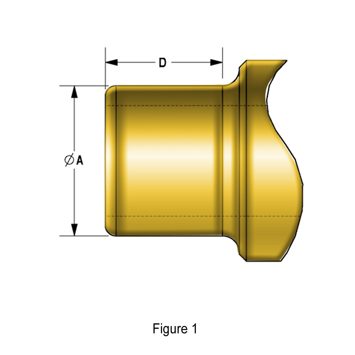 Seal, PC Style,  3/8" Stem x 0.500" Guide Seal Detail