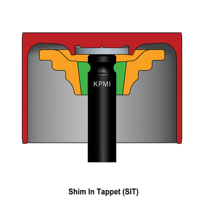 Tappet, Shim in Tappet, HT Steel, 28.00mm OD