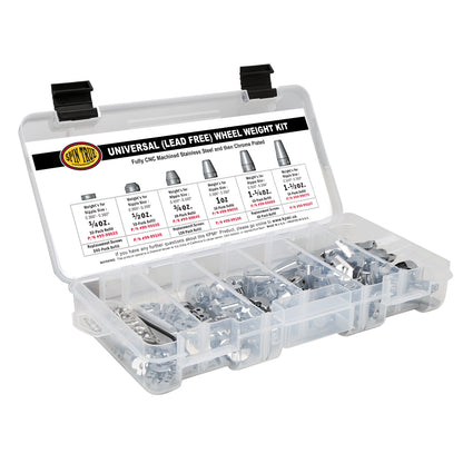 Spin True® Spoke Wheel Weight Kit, Chrome Plated Stainless Steel, 60pcs. for Large Nipples