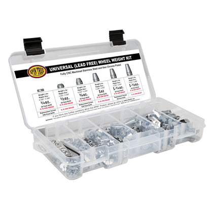 Spin True® Spoke Wheel Weight Kit, Chrome Plated Stainless Steel, 60pcs. for Small Nipples