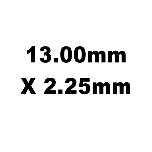 Valve Adj. Shims, HT Steel, 13.0mm X 2.25mm