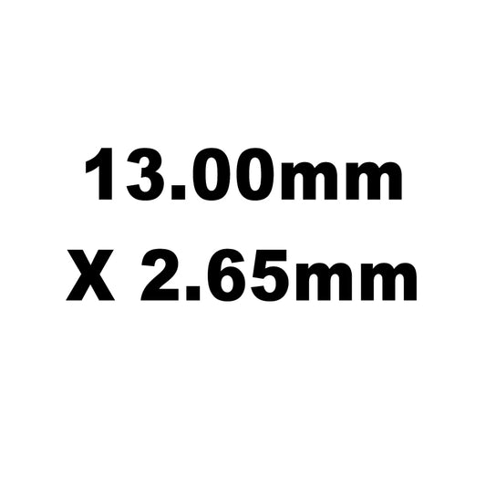 Valve Adj. Shims, HT Steel, 13.0mm X 2.65mm