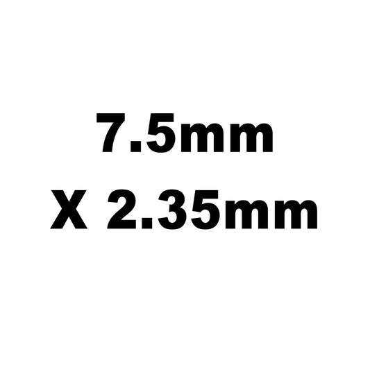 Valve Adj. Shims, HT Steel, 7.5mm X 2.35mm