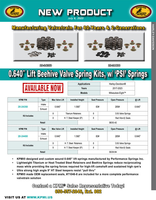 High 0.640" Lift_ Beehive Spring Kit for HD® M8™ 2017-2023
