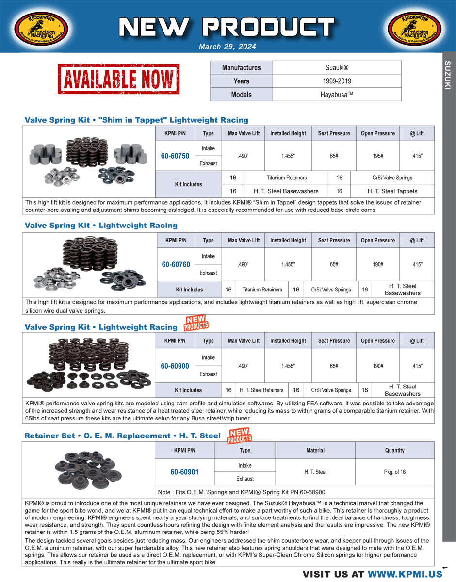 Flyer for Suzuki® GSX-1300R Hayabusa 1999-2023