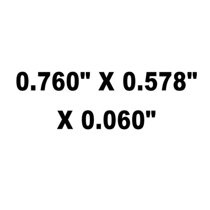 Shims, Spring / Booster, HT Steel, 0.760" X 0.578" X 0.060"