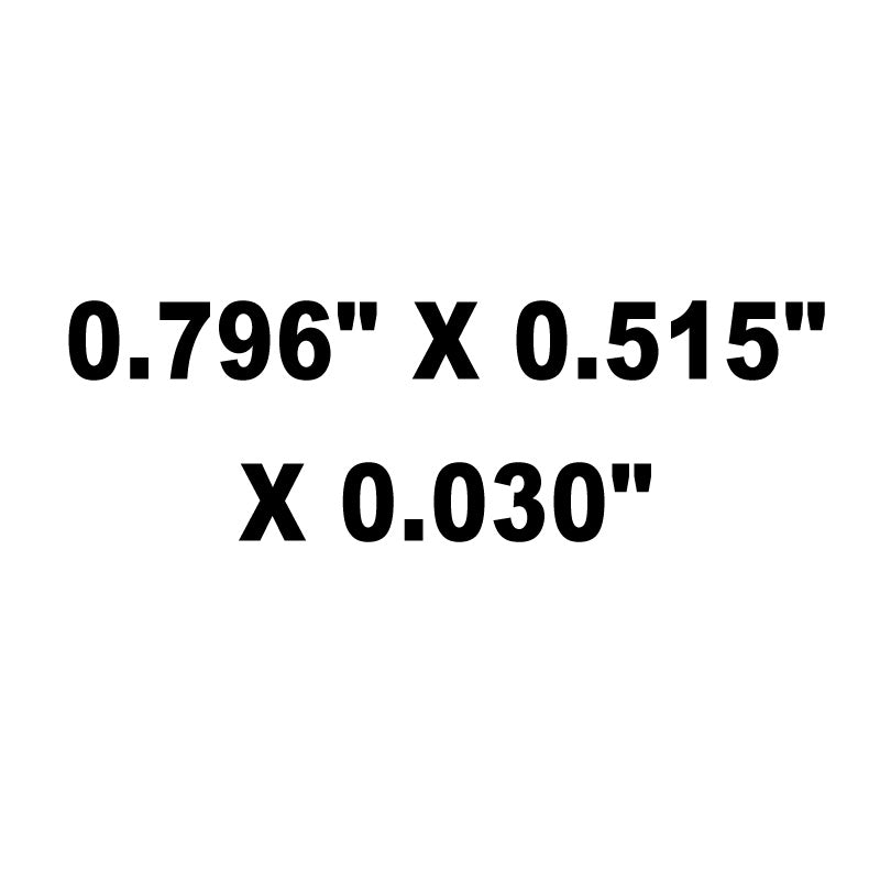 Shims, Spring / Booster, HT Steel, 0.796" X 0.515" X 0.030"