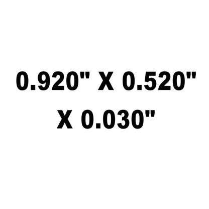 Shims, Spring / Booster, HT Steel, 0.920" X 0.520" X 0.030"