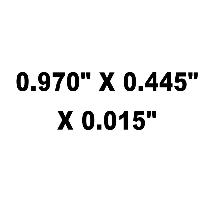 Shims, Spring / Booster, HT Steel, 0.970" X 0.445" X 0.015"