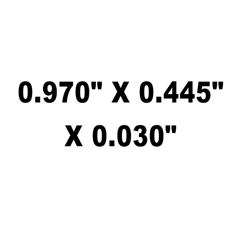 Shims, Spring / Booster, HT Steel, 0.970" X 0.445" X 0.030"