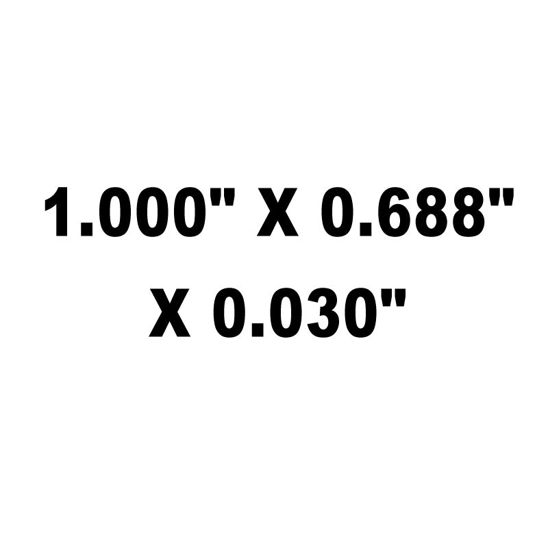 Shims, Spring / Booster, HT Steel, 1.000" X 0.688" X 0.030"