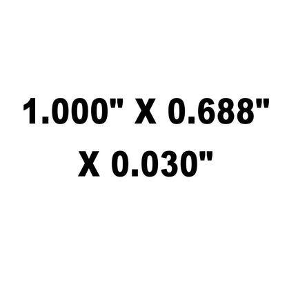 Shims, Spring / Booster, HT Steel, 1.000" X 0.688" X 0.030"