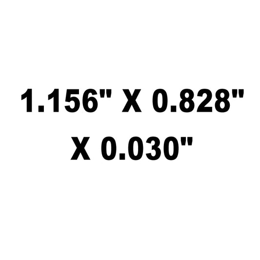 Shims, Spring / Booster, HT Steel, 1.156" X 0.828" X 0.030"