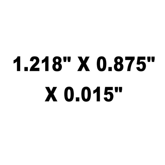 Shims, Spring / Booster, HT Steel, 1.218" X 0.875" X 0.015"