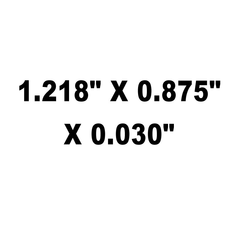 Shims, Spring / Booster, HT Steel, 1.218" X 0.875" X 0.030"