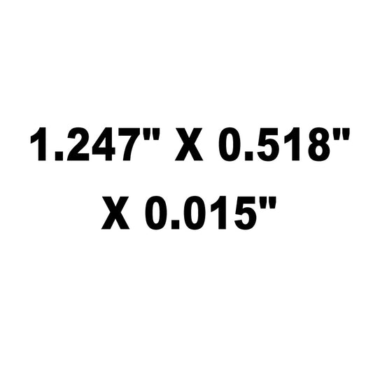 Shims, Spring / Booster, HT Steel, 1.247" X 0.518" X 0.015"