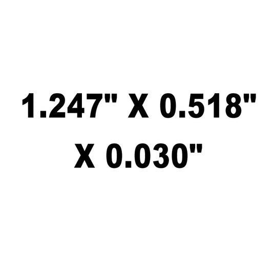 Shims, Spring / Booster, HT Steel, 1.247" X 0.518" X 0.030"