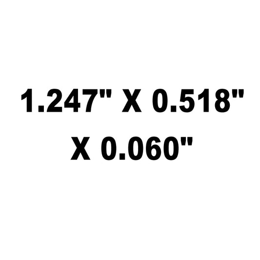 Shims, Spring / Booster, HT Steel, 1.247" X 0.518" X 0.060"