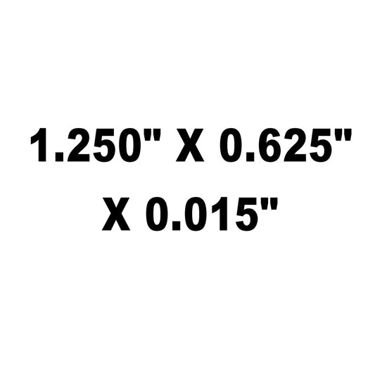 Shims, Spring / Booster, HT Steel, 1.250" X 0.625" X 0.015"