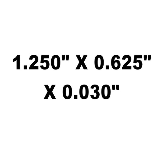 Shims, Spring / Booster, HT Steel, 1.250" X 0.625" X 0.030"