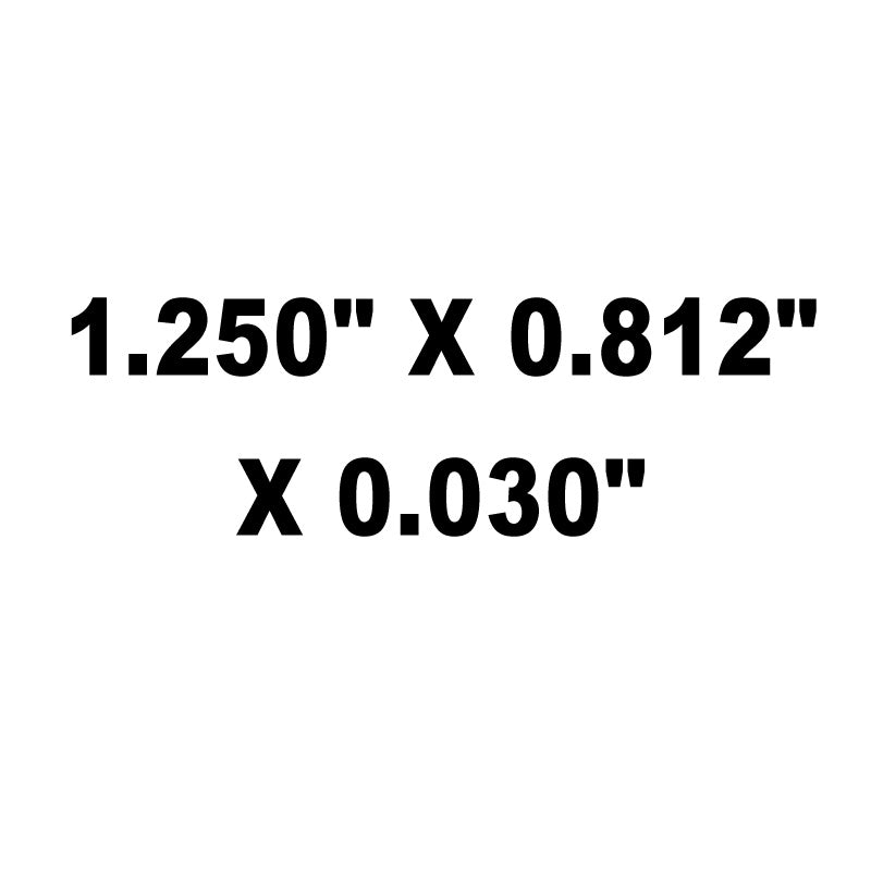 Shims, Spring / Booster, HT Steel, 1.250" X 0.812" X 0.030"