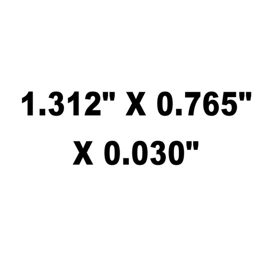 Shims, Spring / Booster, HT Steel, 1.312" X 0.765" X 0.030"