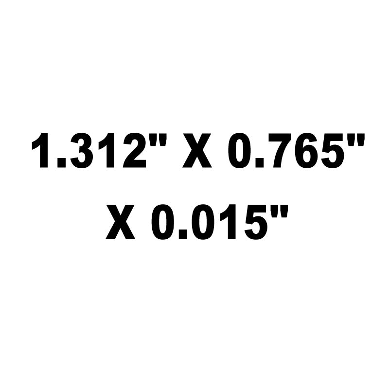 Shims, Spring / Booster, HT Steel, 1.312" X 0.765" X 0.015"