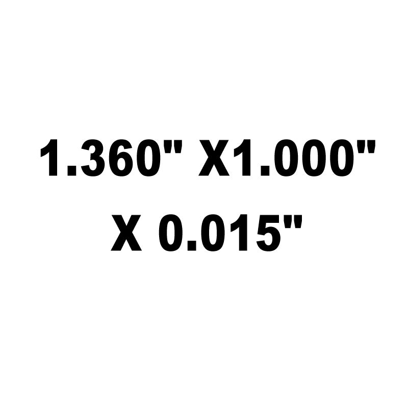 Shims, Spring / Booster, HT Steel, 1.360" X 1.000" X 0.015"