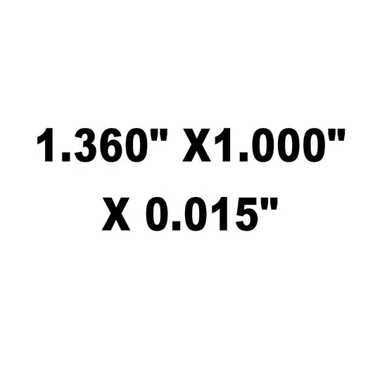 Shims, Spring / Booster, HT Steel, 1.360" X 1.000" X 0.015"