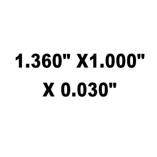 Shims, Spring / Booster, HT Steel, 1.360" X 1.000" X 0.030"