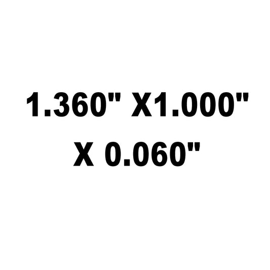 Shims, Spring / Booster, HT Steel, 1.360" X 1.000" X 0.060"