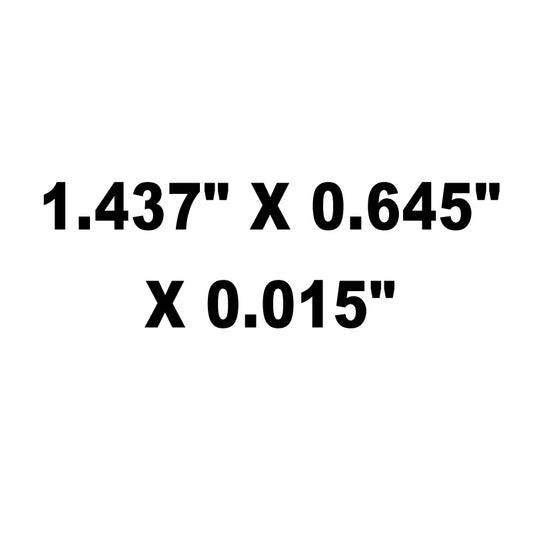 Shims, Spring / Booster, HT Steel, 1.437" X 0.645" X 0.015"