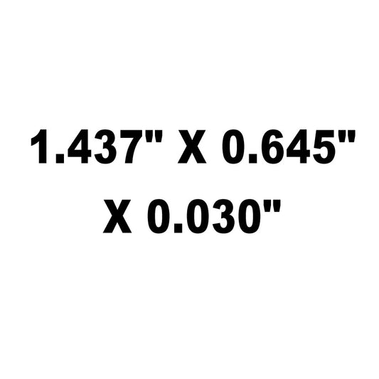 Shims, Spring / Booster, HT Steel, 1.437" X 0.645" X 0.030"