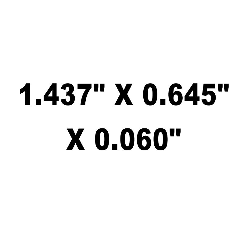 Shims, Spring / Booster, HT Steel, 1.437" X 0.645" X 0.060"