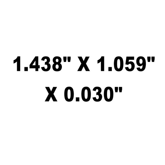 Shims, Spring / Booster, HT Steel, 1.438" X 1.059" X 0.030"