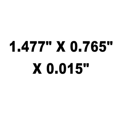 Shims, Spring / Booster, HT Steel, 1.477" X 0.765" X 0.015"