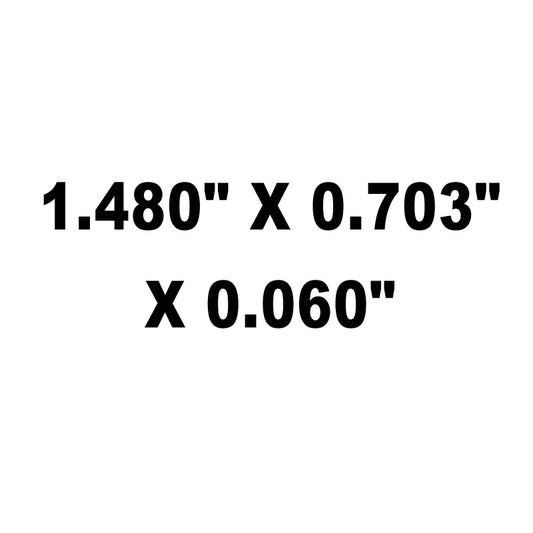 Shims, Spring / Booster, HT Steel, 1.480" X 0.703" X 0.060" (Pack of 4)