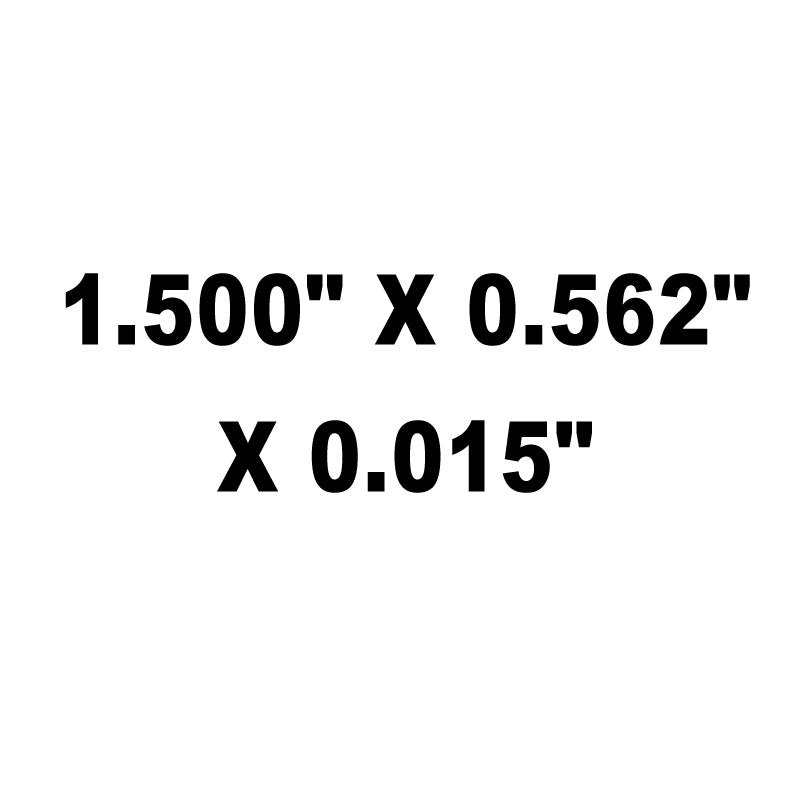 Shims, Spring / Booster, HT Steel, 1.500" X 0.562" X 0.015"