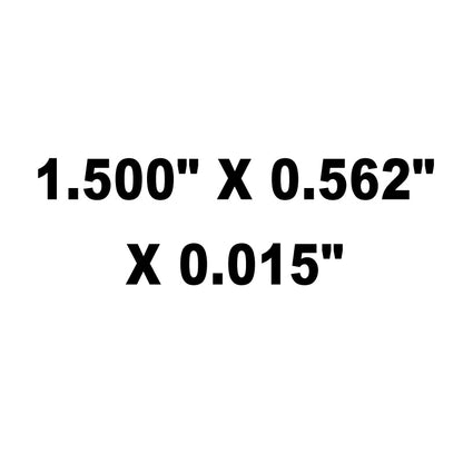 Shims, Spring / Booster, HT Steel, 1.500" X 0.562" X 0.015"