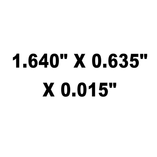 Shims, Spring / Booster, HT Steel, 1.640" X 0.635" X 0.015"