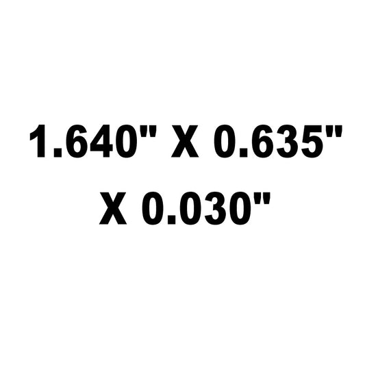 Shims, Spring / Booster, HT Steel, 1.640" X 0.635" X 0.030"