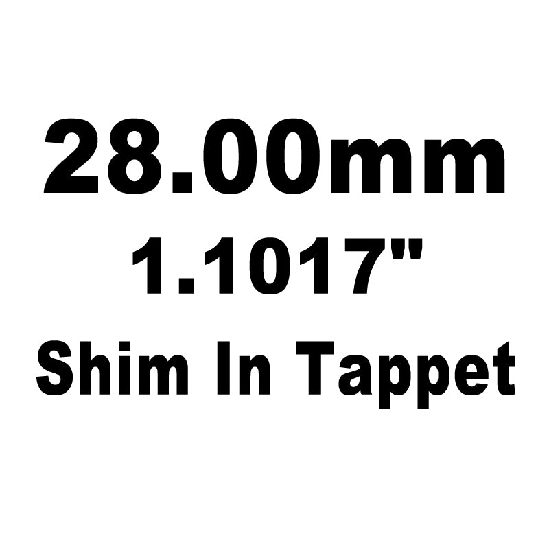 Tappet, Shim in Tappet, HT Steel, 28.00mm OD